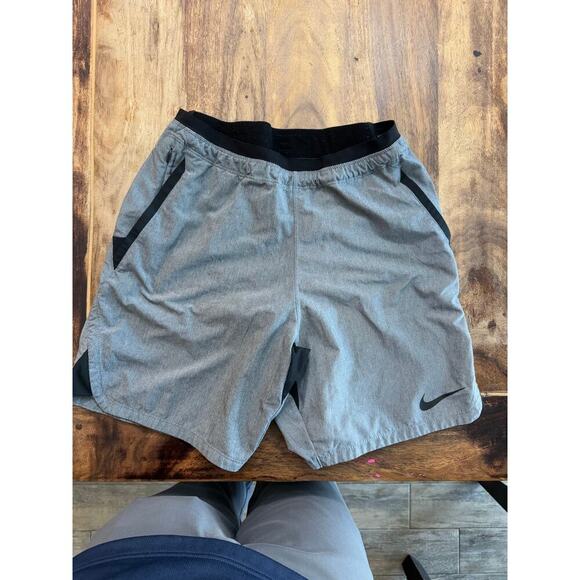 Nike Men's Black Gray Pro Flex Rep Slim Fit Training Shorts Size Medium - Picture 4 of 7